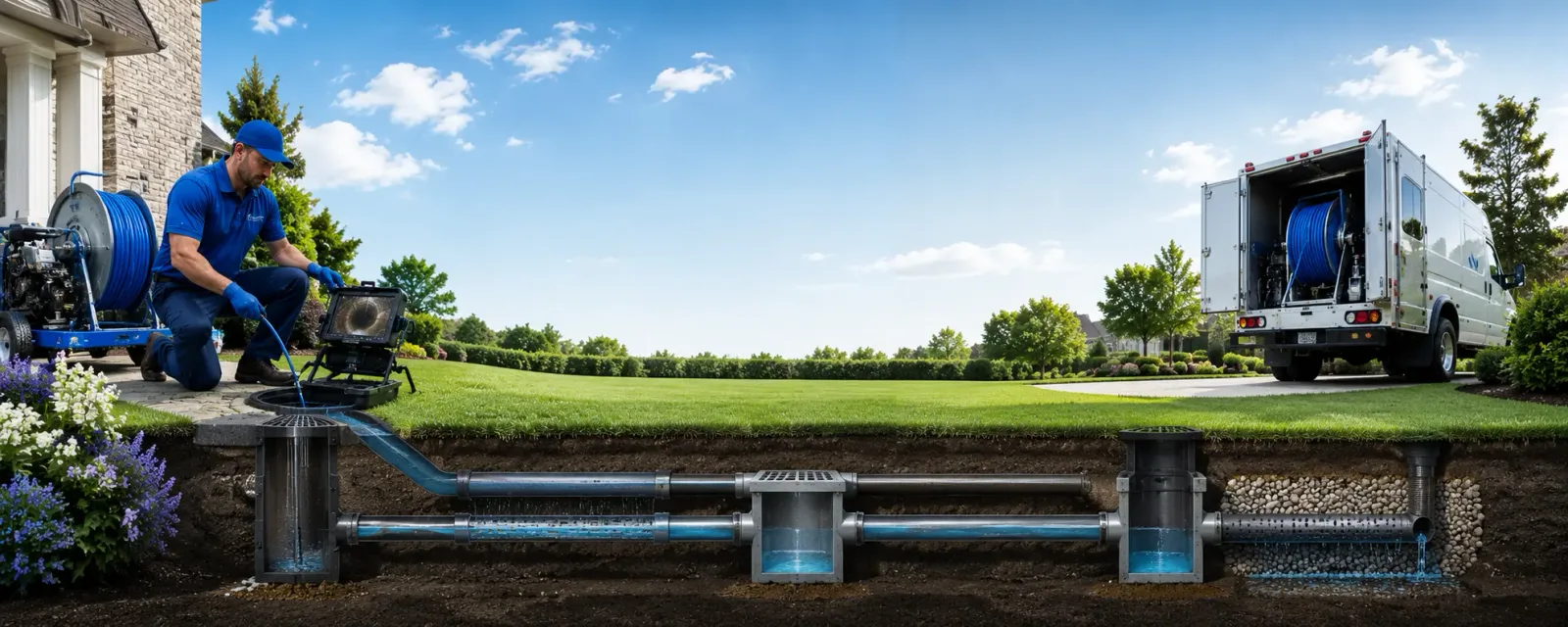 Outdoor drain cleaning information for Harris, NY